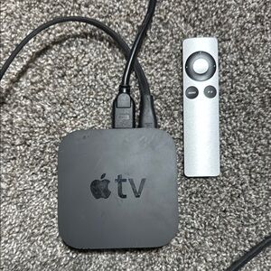 Apple TV with Silver Remote